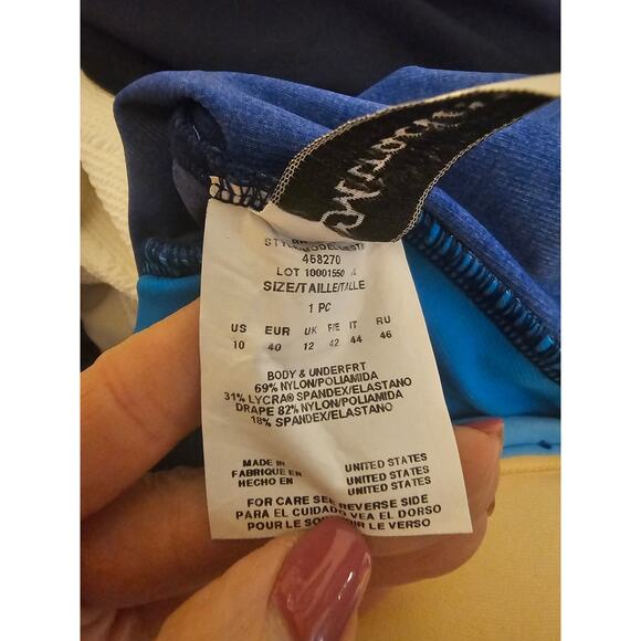 Miraclesuit Fade Into You Gandolf one piece blue ombre swimsuit sz 10 new $200 - Picture 7 of 7